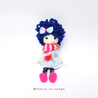 Amigurumi Curly Hair Lili Doll Pattern PDF Instant Download Crochet