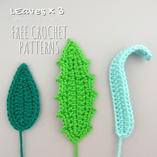 Free Crochet Easy Leaf Leaves Flower Patterns